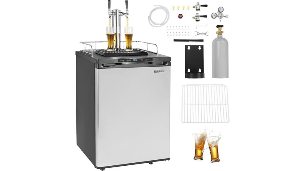 dual tap kegerator dispenser