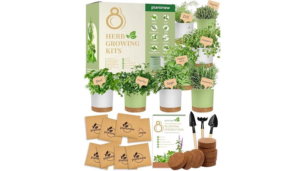 eight piece organic herb kit