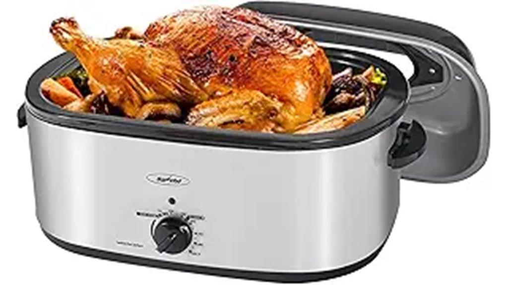electric roaster with lid