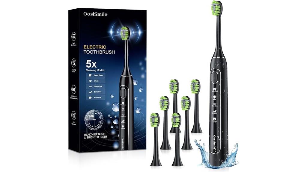 electric toothbrush with six heads