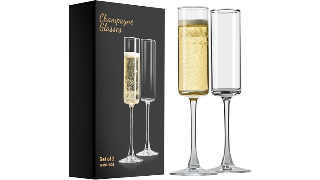 elegant 6oz champagne glasses