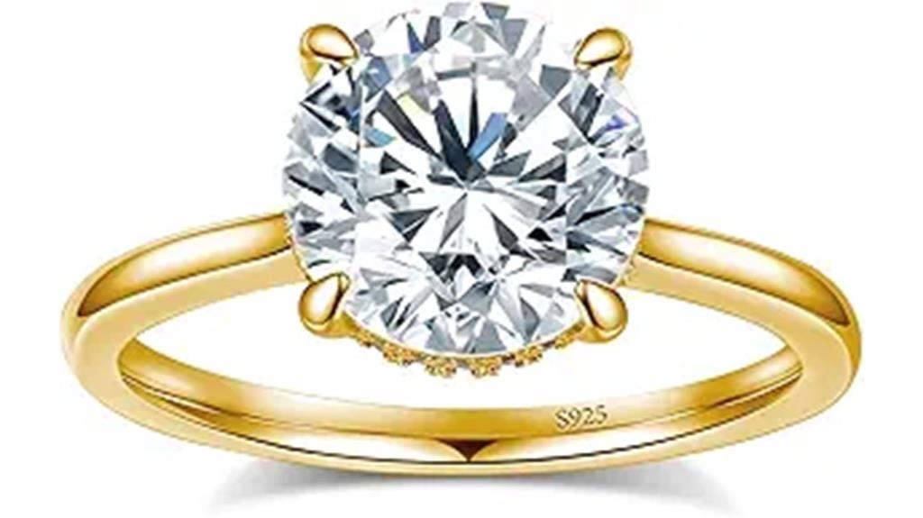 elegant circular moissanite rings