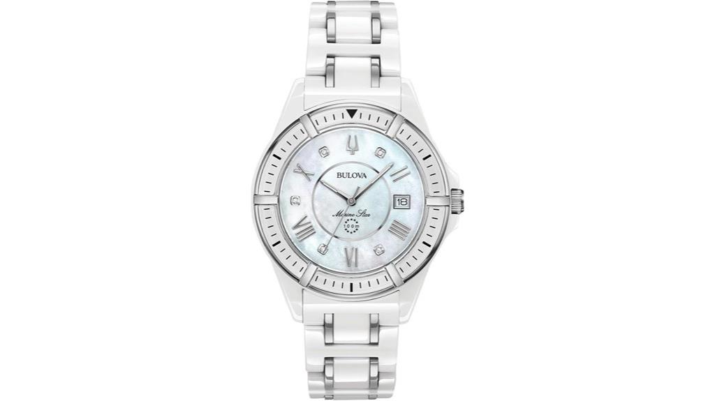 elegant diamond ceramic timepiece