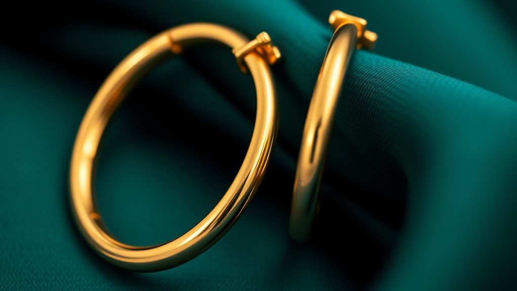 elegant durable gold hoops