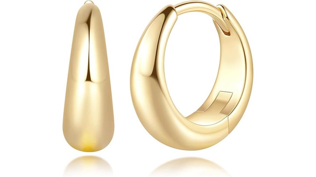 elegant gold hoop earrings
