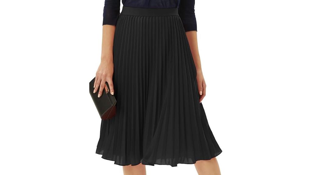 elegant pleated chiffon skirt