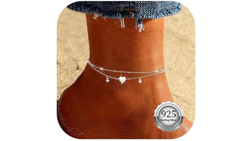 elegant silver ankle jewelry