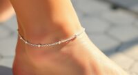elegant sterling silver anklets