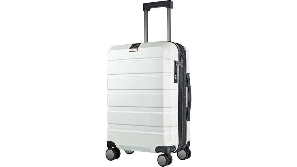 expandable spinner luggage with lock