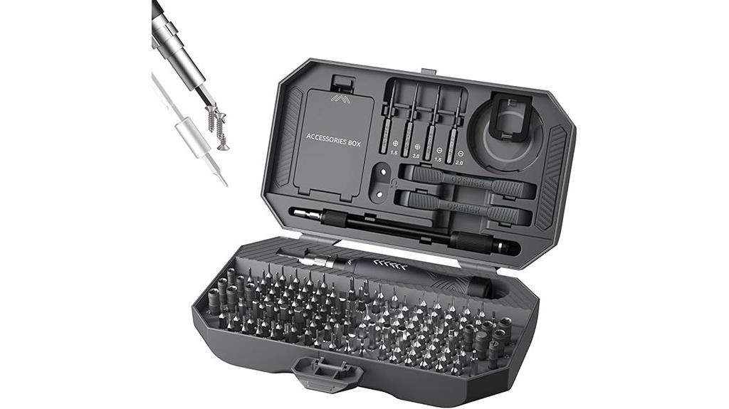 extensive electronic screwdriver kit