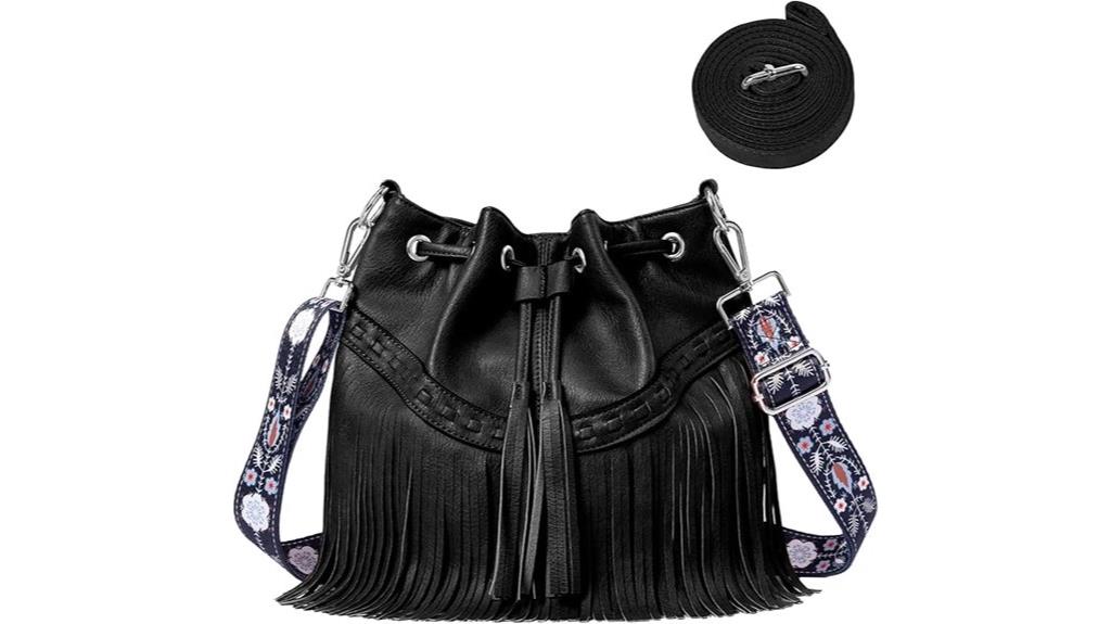 fashionable fringe hobo bag