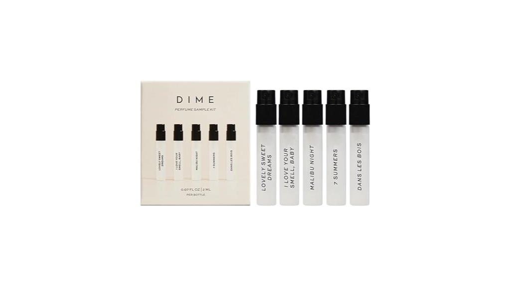 five perfume samples set