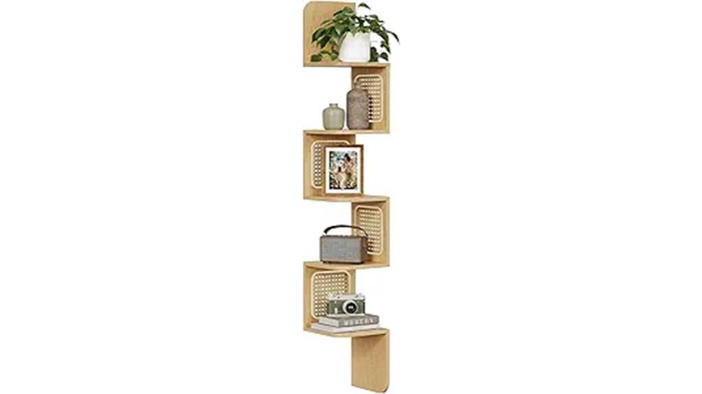 five tier wall shelves