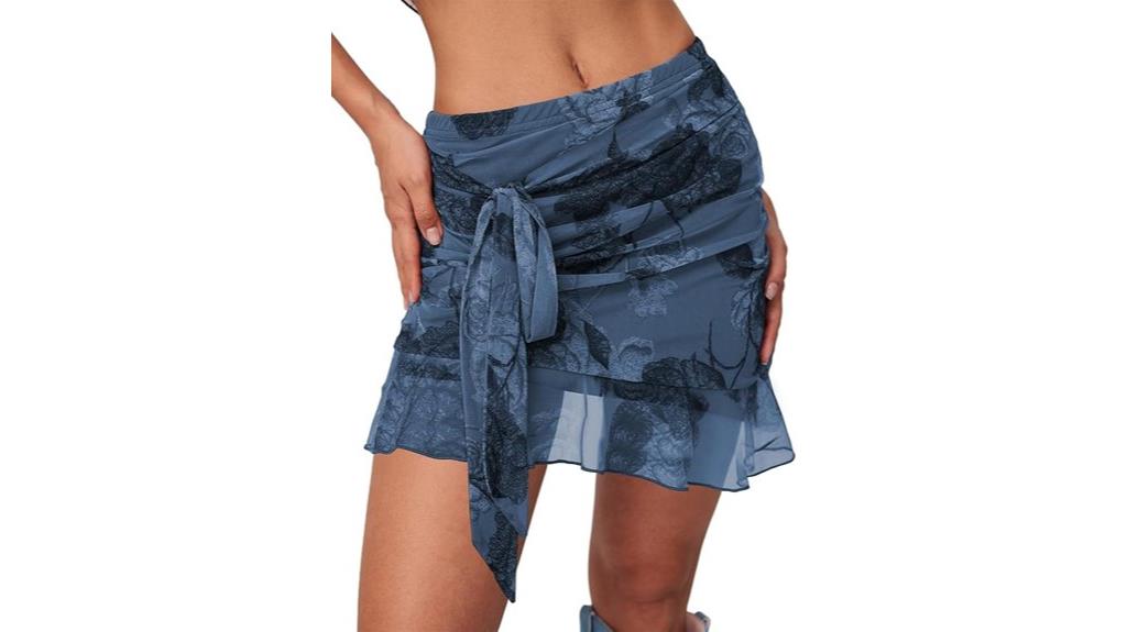 floral high waist skirt