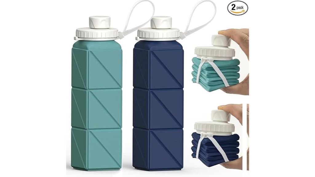 foldable silicone travel bottles