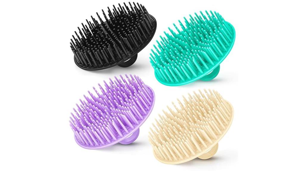 four pack scalp exfoliation brushes