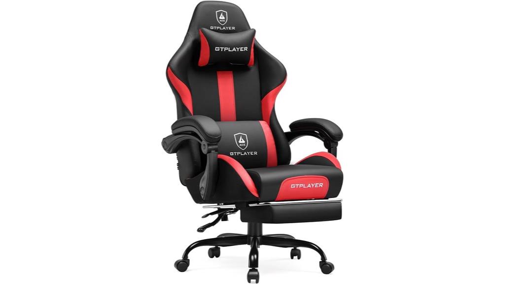 gaming chair with footrest