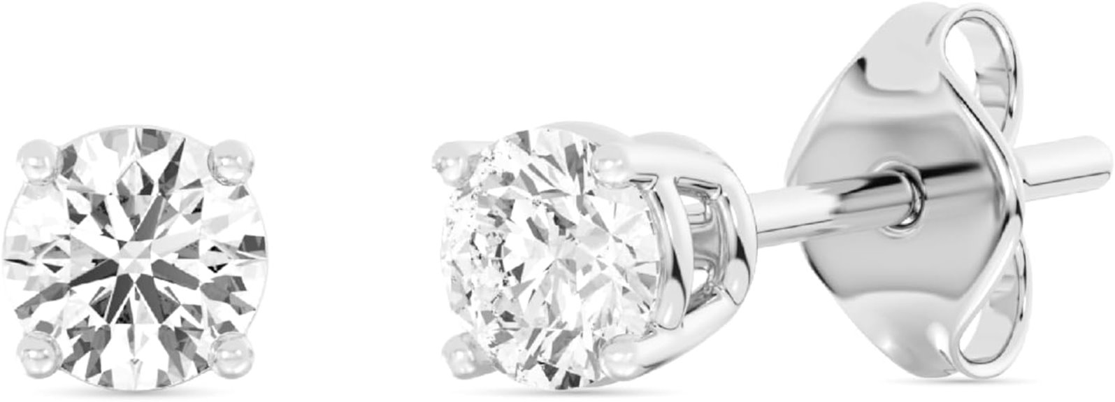 gilded diamond stud earrings