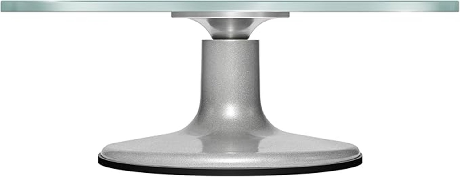 glass rotating cake stand