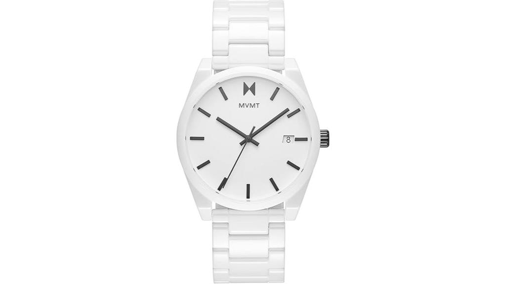 gloss white ceramic watch