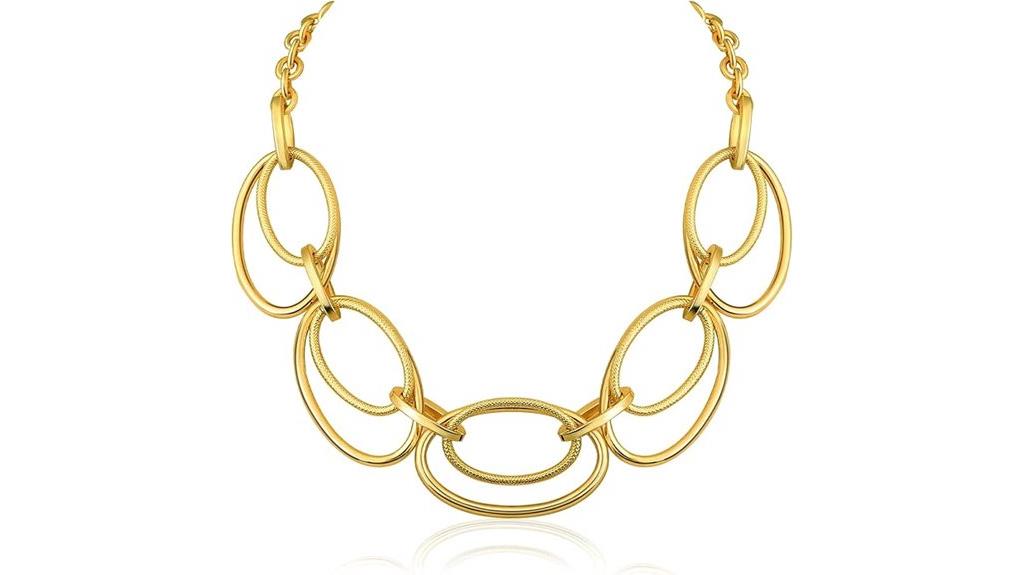 gold chunky chain necklace