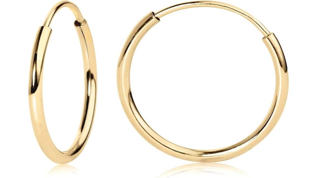 gold hoop earrings 10 20mm