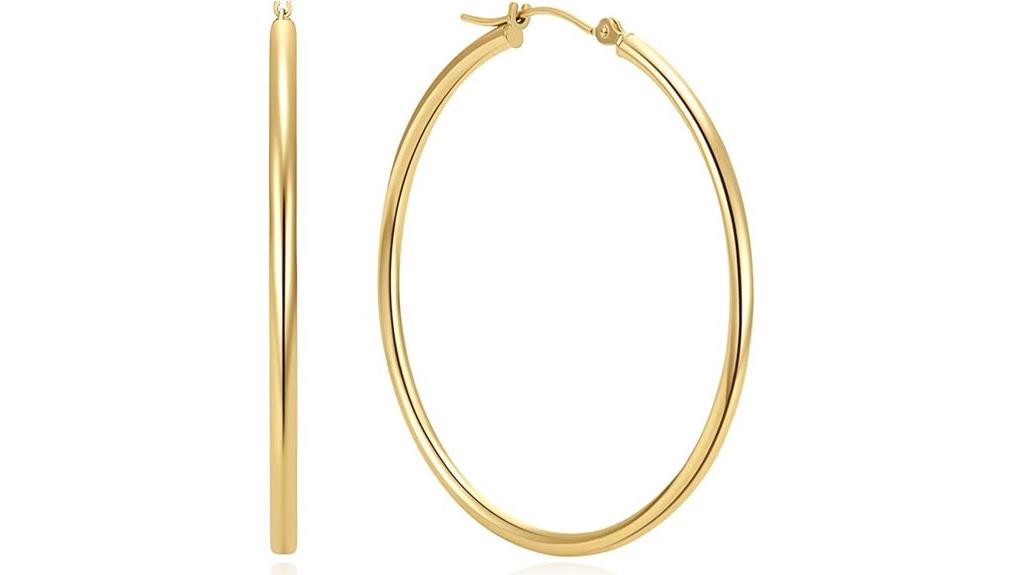 gold hoop earrings
