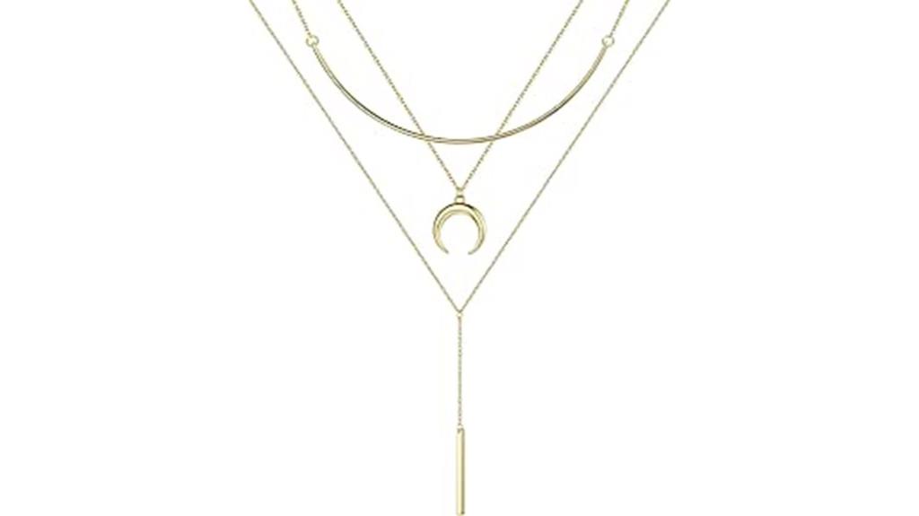 gold layered necklace