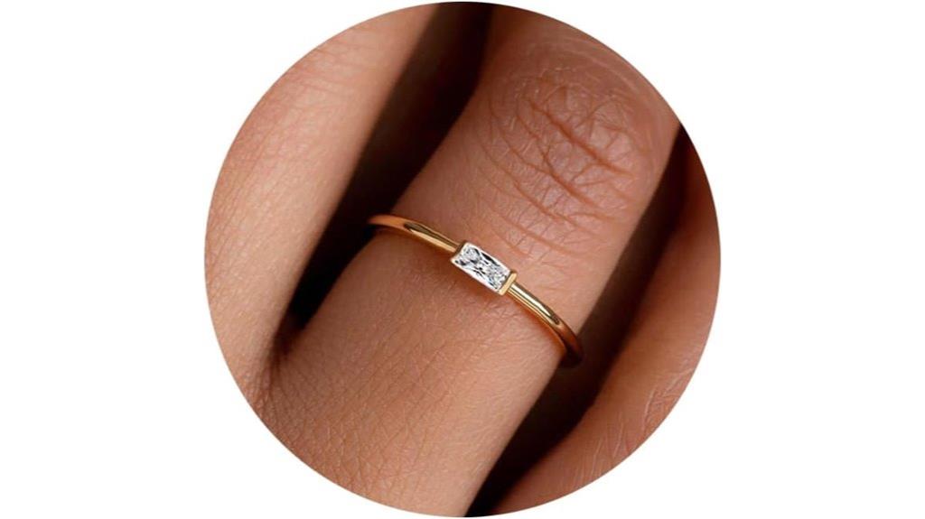 gold plated birthstone ring