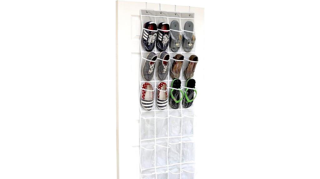 gray over the door shoe organizer