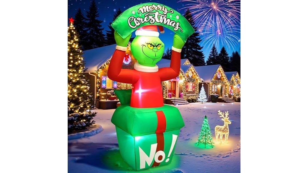 green monster christmas inflatable