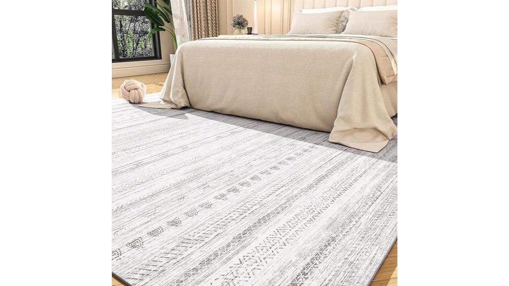 grey 5x7 machine washable rug