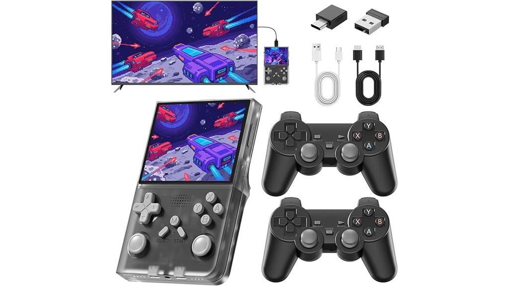 handheld console with large storage