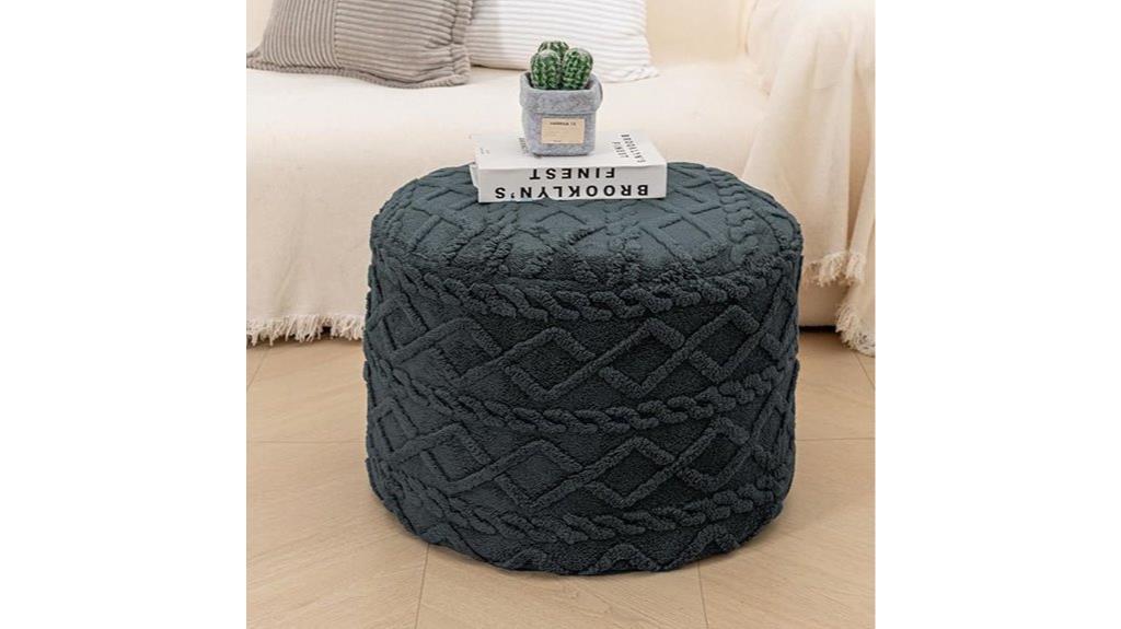 handmade circular floor ottoman