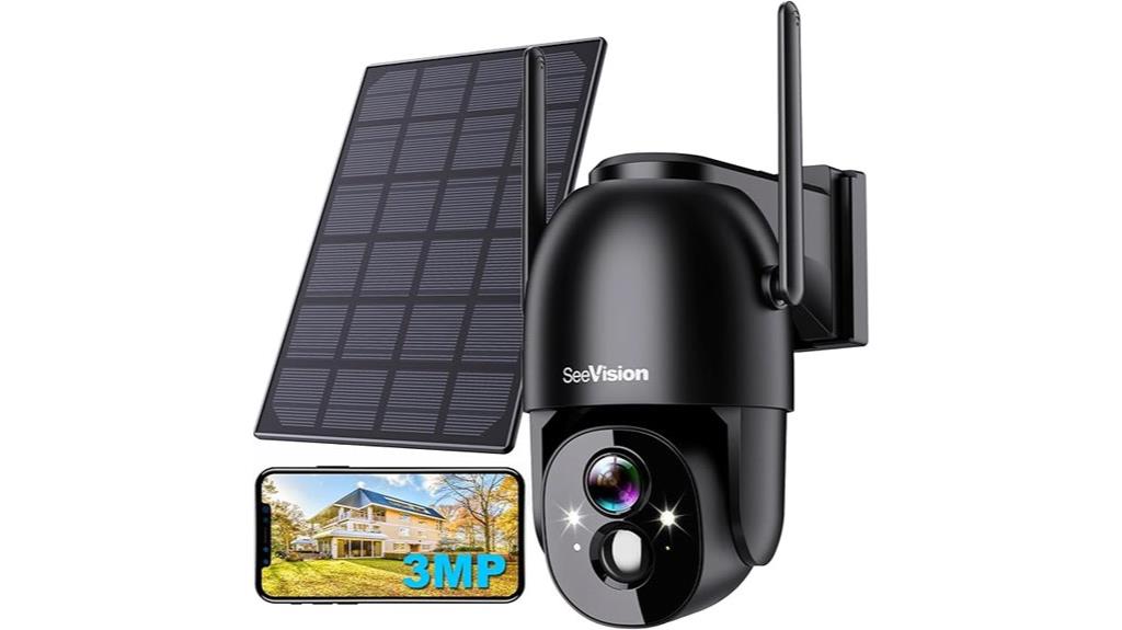 high resolution solar security camera
