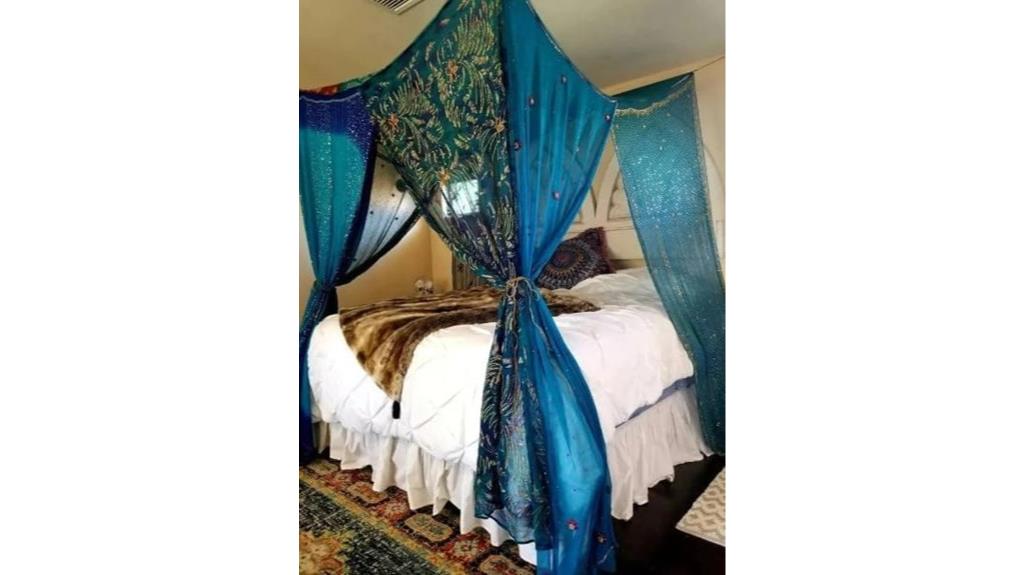 indian silk sari bed canopy