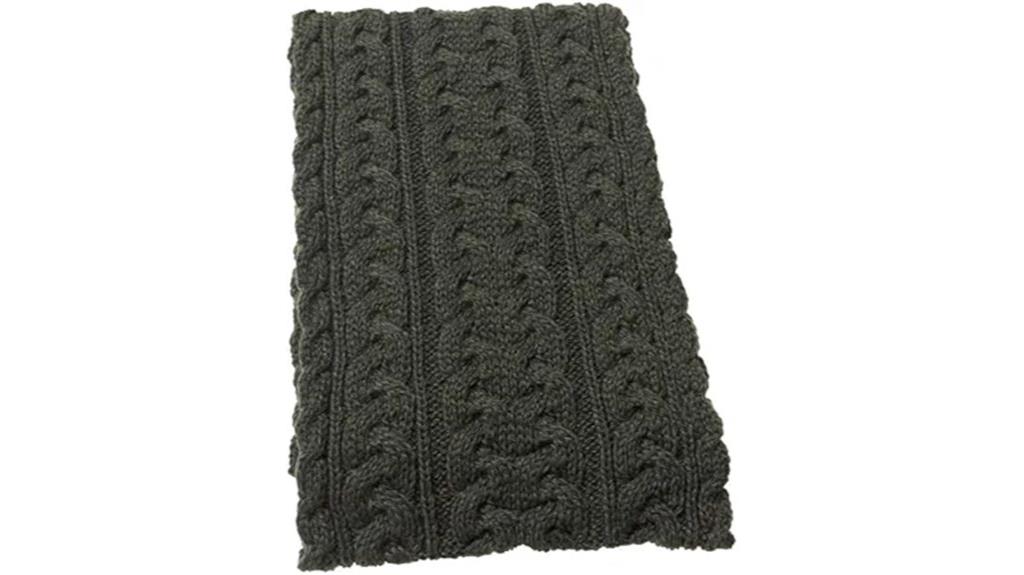 irish wool cable scarf