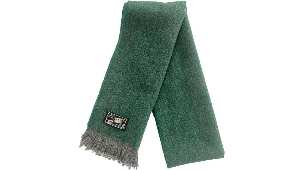 irish wool herringbone scarf