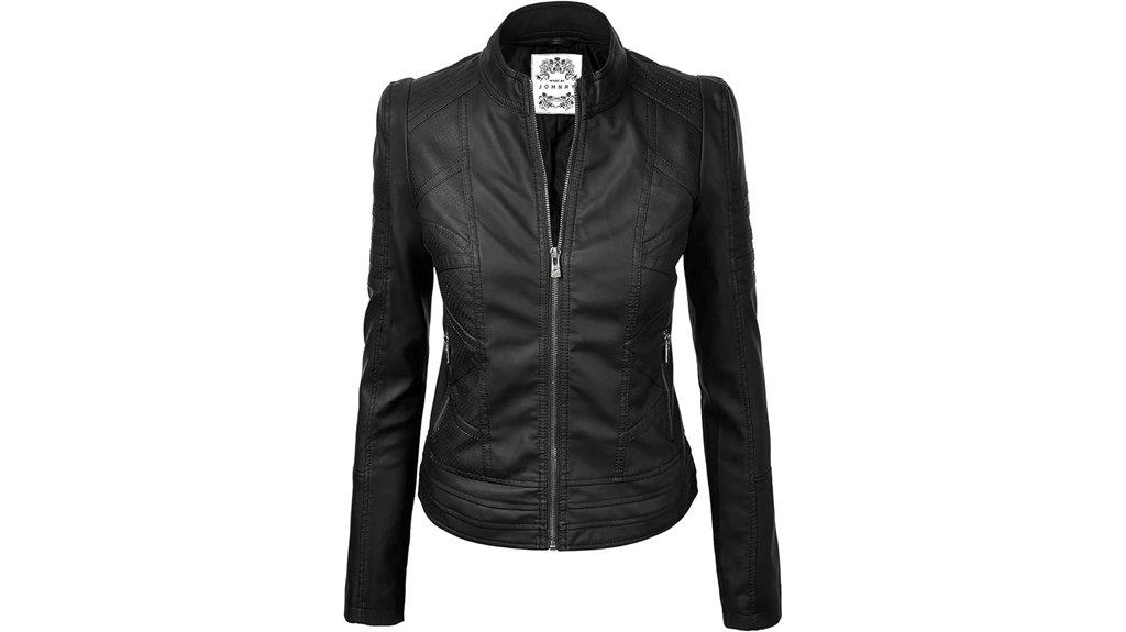 johnny mbj faux leather jacket