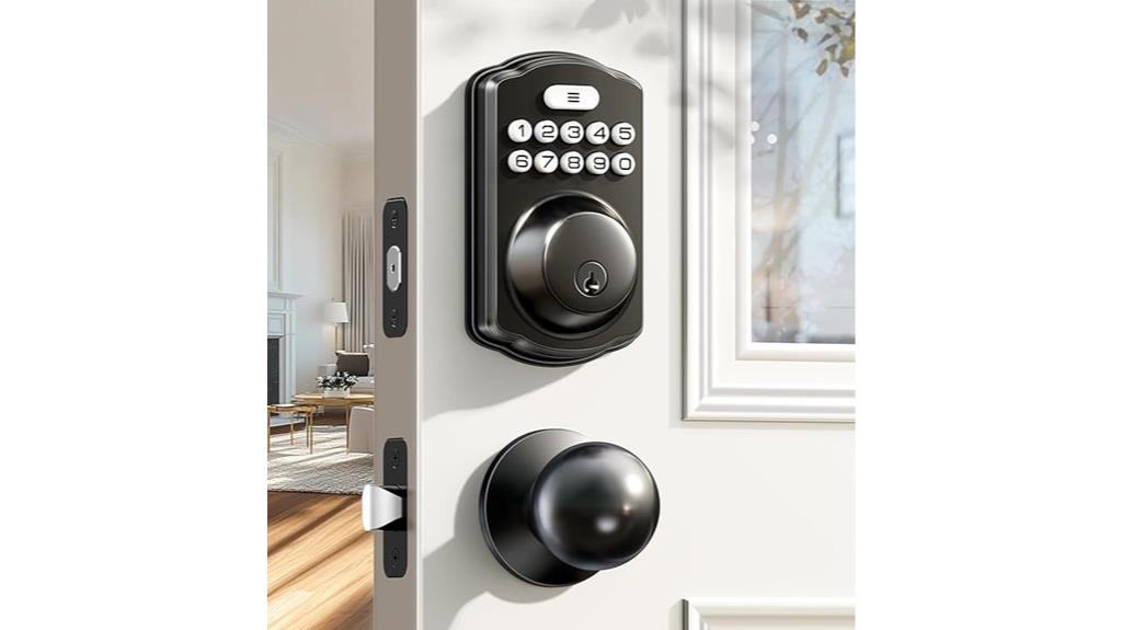 keyless door lock with knobs