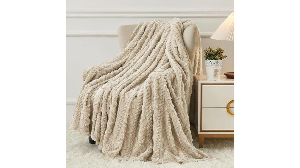 khaki fleece throw blanket