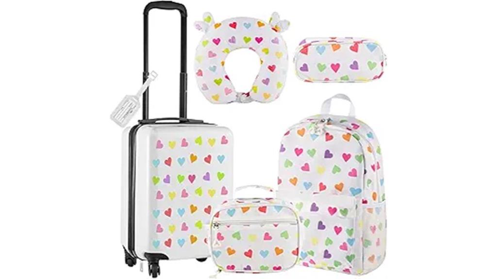 kids love pattern luggage