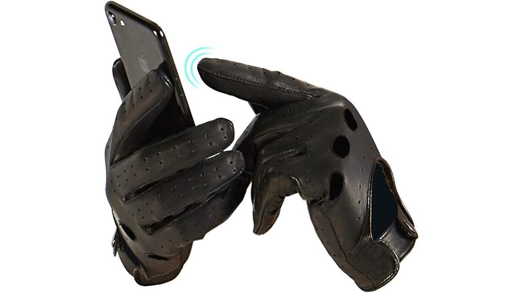 lambskin leather driving gloves