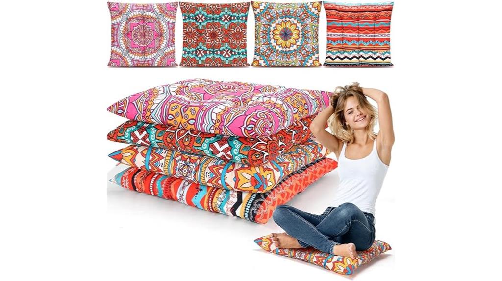 large boho floor cushions