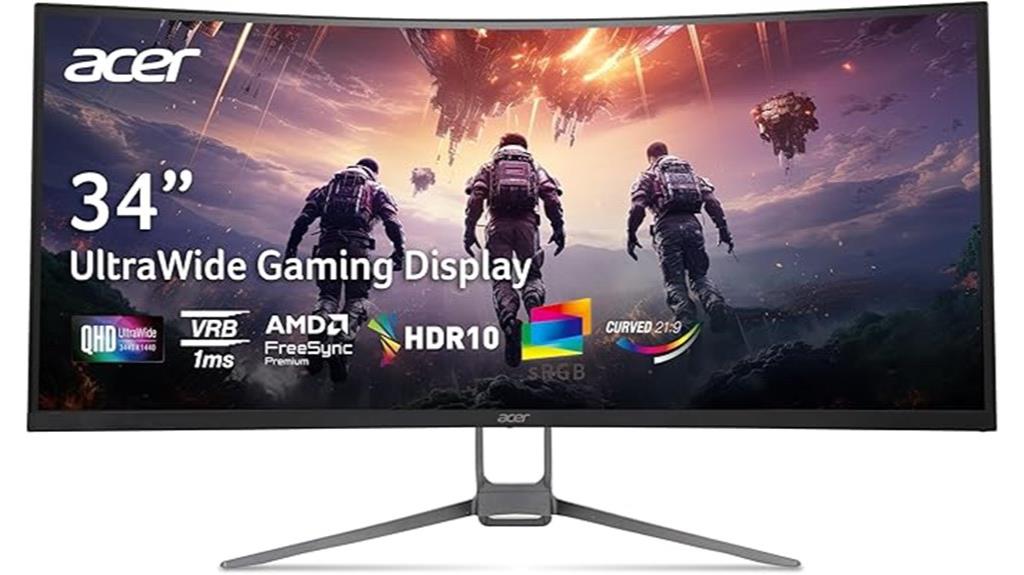 large curved gaming monitor