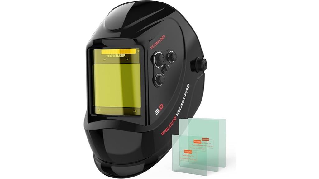 large solar auto darkening helmet