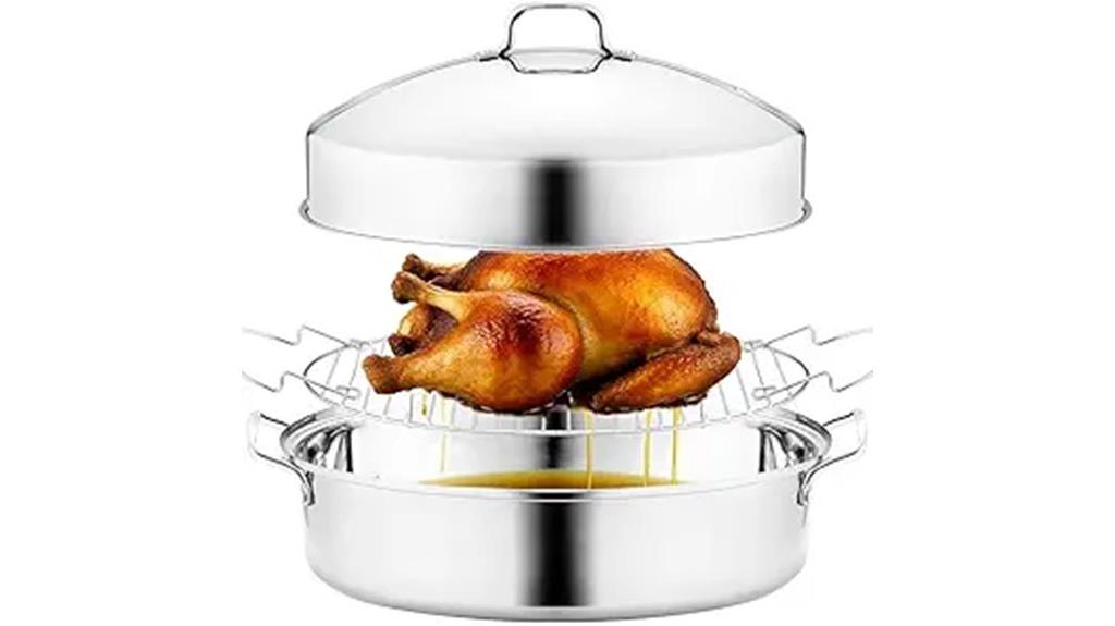 large stainless steel roasting pan