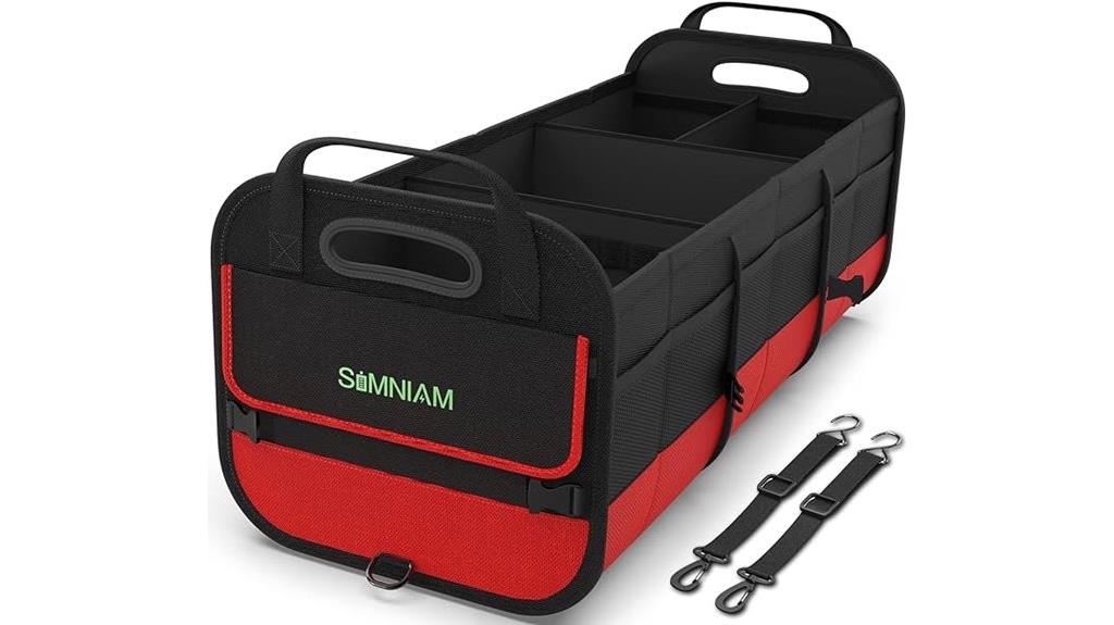 large trunk organizer with four compartments