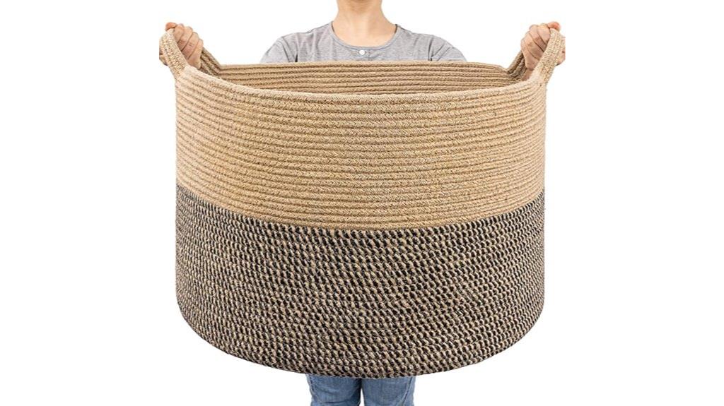 large wicker storage basket