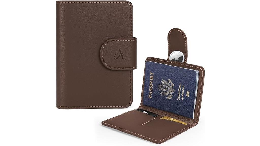 leather airtag passport holder